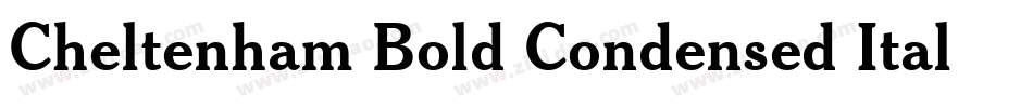 Cheltenham Bold Condensed Italic BT字体转换